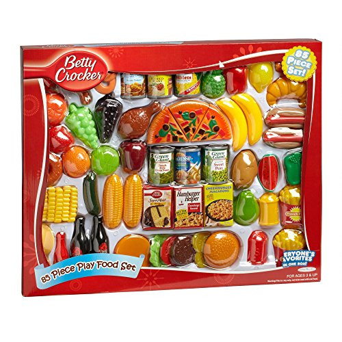 General Mills Betty Crocker Play Food Set (85 Piece), Red