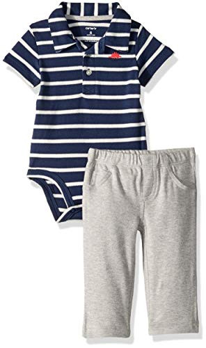 Carter s Baby Boys  2 Piece Striped Set 121g434  Navy-White  24 Months