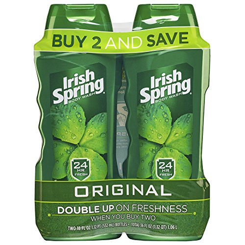 Irish Spring Body Wash for Men  Original- 18 ounce 2 count