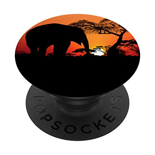 Sunset Africa Elephant Landscape Nature PopSockets PopGrip Swappable Grip for Phones Tablets Sunset Africa Elephant Landscape Nature PopSockets PopGrip Swappable Grip for Phones Tablets