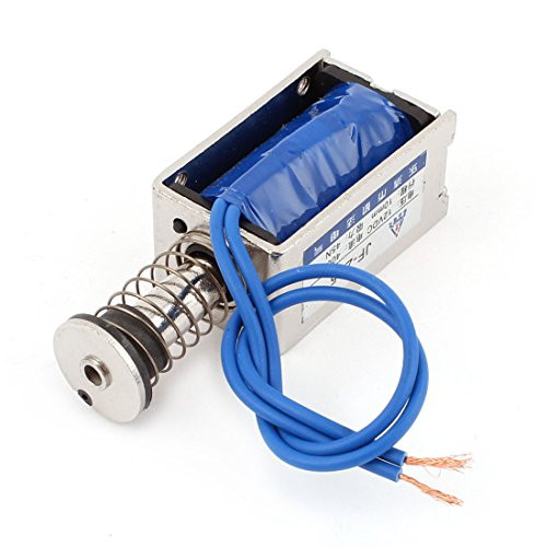 Uxcell a15012300ux0457 JF-205 45N Push Type Open Frame Actuator Solenoid Electromagnet  DC 12V  400 mA  10 mm