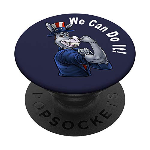 Democratic Donkey 2020 Election Day Retro Sunset Gift PopSockets Grip and Stand for Phones and Tablets