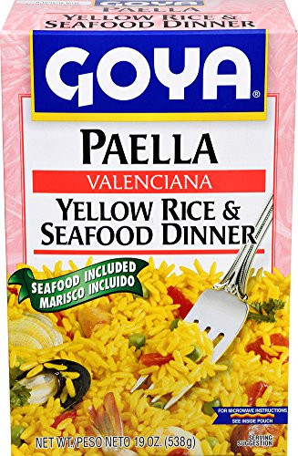 Goya Dinner Mix  Paella Yellow Rice and Seafood  19 Ounce