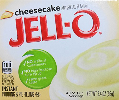 Jell-O Instant Pudding   Pie Filling  Cheesecake Flavor  3-4-Ounce Boxes Pack of 5