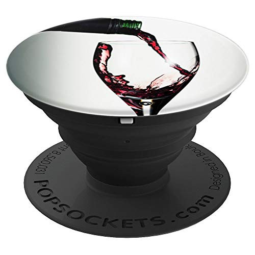 Red Wine Pouring into a Wine Glass from a Wine Bottle PopSockets Grip and Stand for Phones and Tablets