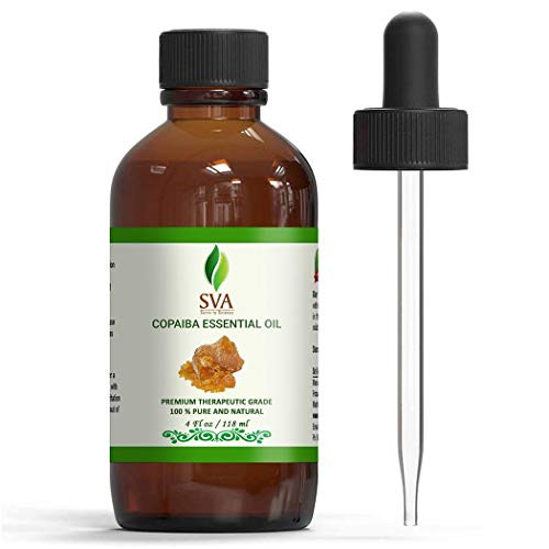 SVA Organics Copaiba Essential Oil 4 Oz 100 Pure Natural Premium Therapeutic Grade with Dropper for Diffuser Aromatherapy Skin Care Hair Massage SVA Organics Copaiba Essential Oil 4 Oz 100 Pure Natural Premium Therapeutic Grade with Dropper for Diffuser Aromatherapy Skin Care Hair Massage