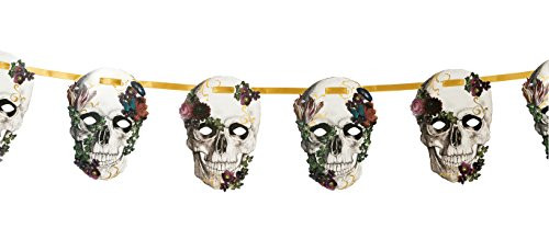 Talking Tables Halloween Décor | Day Of The Dead Decorations Baroque Garland | Great For Halloween Party, Sugar Skull Party, Day Of The Dead Party | Paper, 10FT