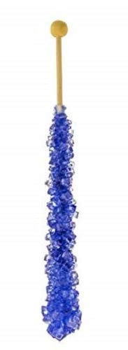 Blue Rock Candy Sticks Extra Large 18 Pieces