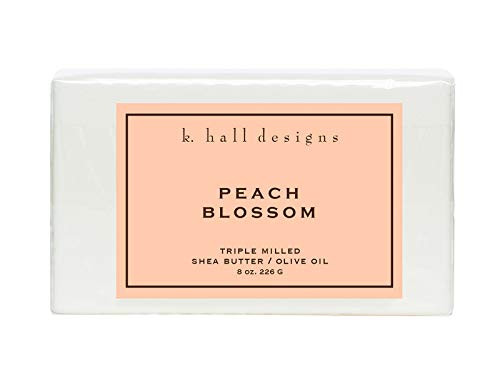 k- hall designs Peach Blossom Bar Soap Triple Milled
