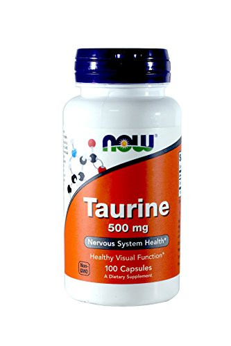 NOW Taurine 500mg  100 Capsules Pack of 3
