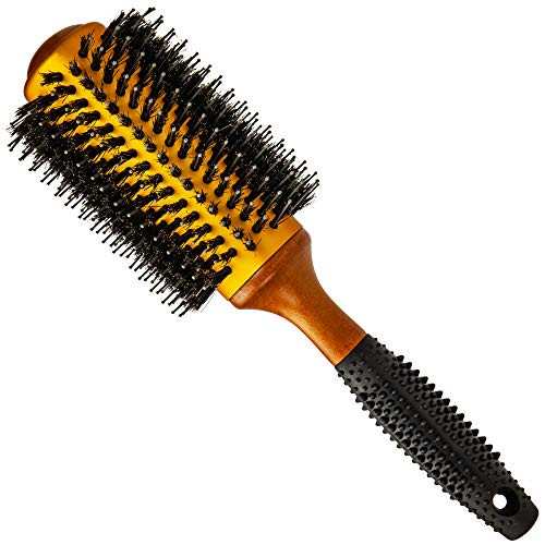 Large Round Blow Dry Brush - Boar Bristle  Thermal Ceramic Barrel  Professional Anti-Static Roller Hair Brush for Styling and Blow Drying  20 Row  For Long Hair - By Cantor