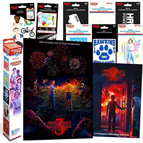 Stranger Things Artwork Decorations Wall Art Ultimate Bundle ~ 78 Pcs Stranger Things Posters  Stickers  Decals for Walls Laptop Car Stranger Things Room Decor for Girls Boys Teens
