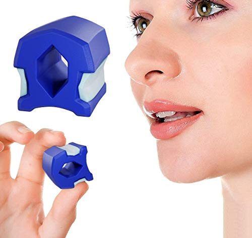Jaw Exerciser for Men-Women  Beginner-Easy Blue  Chew Jawline Exercise Ball Device - Slim and Tone Your Face  Chisel Jawline Exerciser and Neck Toning Define Your Jawline
