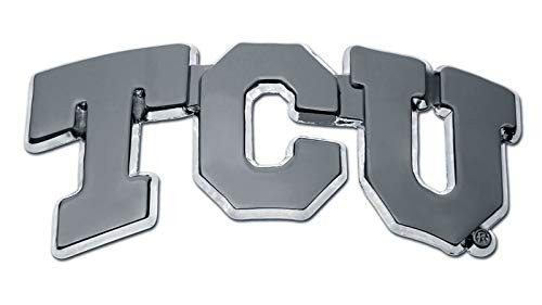 TCU Texas Christian University Horned Frogs Premium Metal Auto Emblem Chrome
