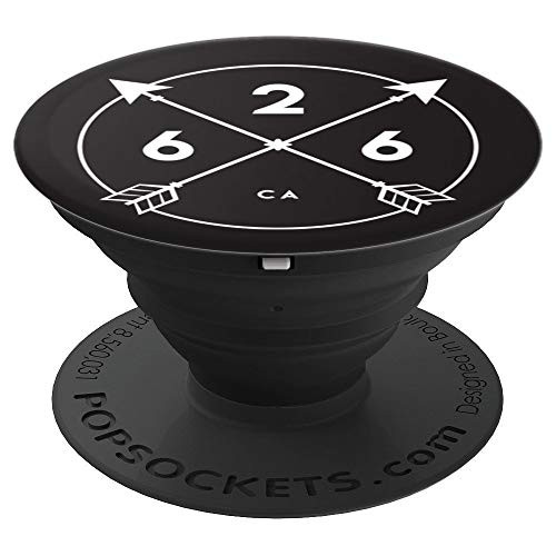 California Area Code 626 State Pride Souvenir Gift Arrow Cir PopSockets Grip and Stand for Phones and Tablets