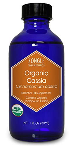 Zongle USDA Certified Organic Cassia Oil  China  Safe to Ingest  Cinnamomum Cassia  1 OZ