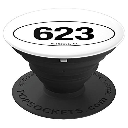Arizona Area Code 623 Oval State Pride Gift PopSockets Grip and Stand for Phones and Tablets