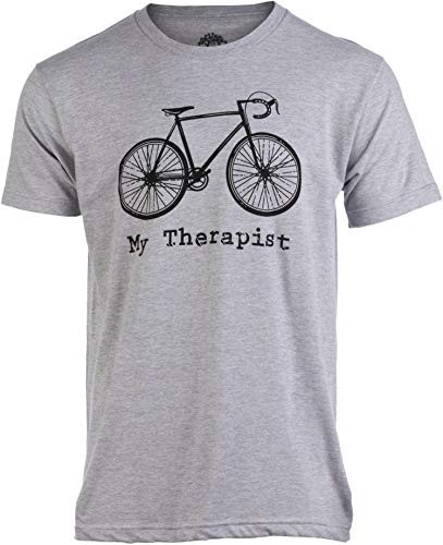 My Therapist Bicycle   Funny Bike Riding Rider Cycling Cyclist Man T-Shirt-Adult L Heather Grey