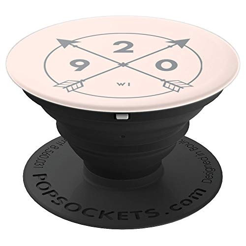 Wisconsin Area Code 920 State Pride Souvenir Gift Arrow Circ PopSockets Grip and Stand for Phones and Tablets