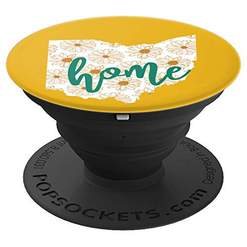 Ohio Floral Home State Map Gift PopSockets Grip and Stand for Phones and Tablets