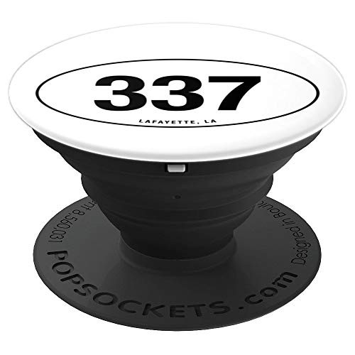 Louisiana Area Code 337 Oval State Pride Gift PopSockets Grip and Stand for Phones and Tablets