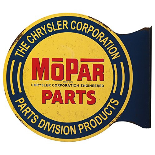 Open Road Brands | Vintage Retro Tin Sign - Mopar Parts Flanged Wall Sign - Great for Man Caves, Garage Art, and Home Decor Open Road Brands | Vintage Retro Tin Sign - Mopar Parts Flanged Wall Sign - Great for Man Caves, Garage Art, and Home Decor