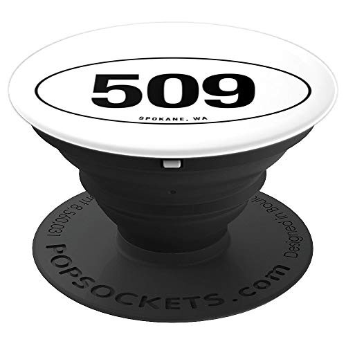 Washington Area Code 509 Oval State Pride Gift PopSockets Grip and Stand for Phones and Tablets