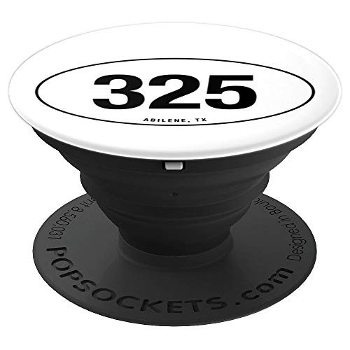 Texas Area Code 325 Oval State Pride Gift PopSockets Grip and Stand for Phones and Tablets