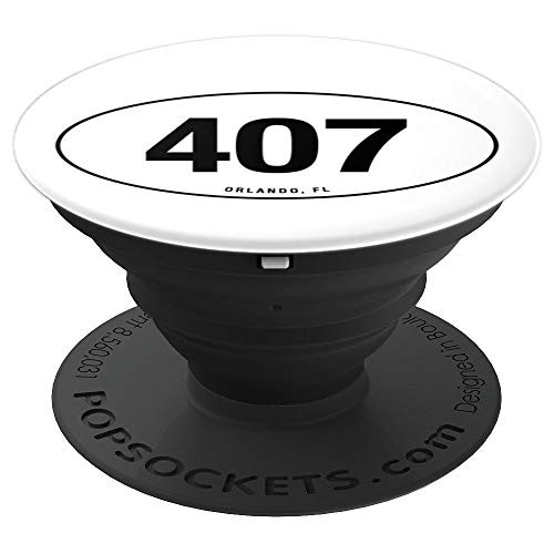 Florida Area Code 407 Oval State Pride Gift PopSockets Grip and Stand for Phones and Tablets