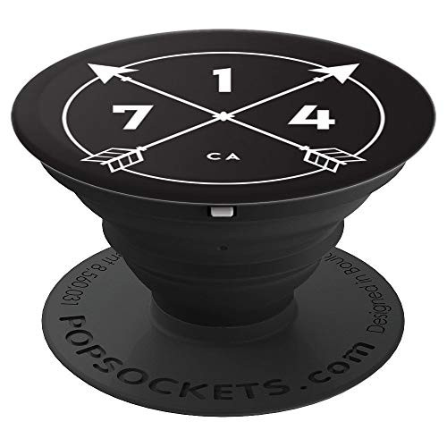 California Area Code 714 State Pride Souvenir Gift Arrow Cir PopSockets Grip and Stand for Phones and Tablets