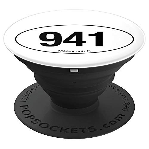 Florida Area Code 941 Oval State Pride Gift PopSockets Grip and Stand for Phones and Tablets