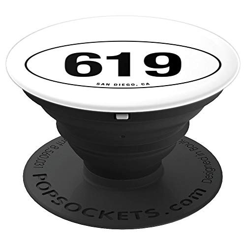 California Area Code 619 Oval State Pride Gift PopSockets Grip and Stand for Phones and Tablets
