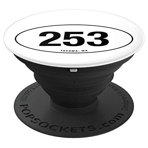 Washington Area Code 253 Oval State Pride Gift PopSockets Grip and Stand for Phones and Tablets
