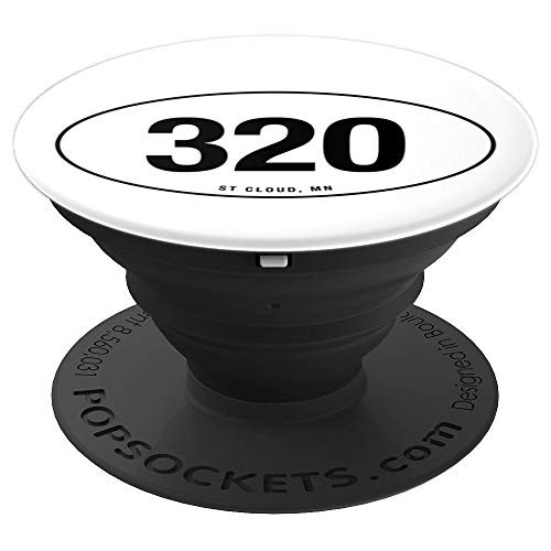 Minnesota Area Code 320 Oval State Pride Gift PopSockets Grip and Stand for Phones and Tablets