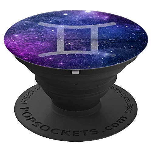 Gemini Galaxy Space Stars Constellation Cosmic Blue Purple PopSockets Grip and Stand for Phones and Tablets
