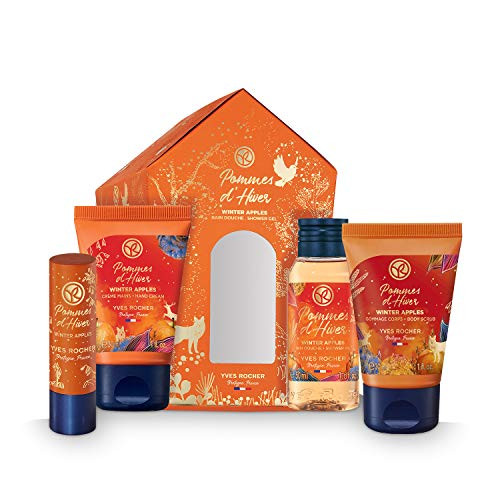 Yves Rocher Winter Apples Body Care Gift Set 4 pcs Body Exfoliator 1 fl- Oz Bath and Shower Gel 1 fl- Oz Hand Cream 1 fl- Oz Lip Balm 0-17 oz Yves Rocher Winter Apples Body Care Gift Set 4 pcs Body Exfoliator 1 fl- Oz Bath and Shower Gel 1 fl- Oz Hand Cream 1 fl- Oz Lip Balm 0-17 oz
