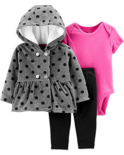 Carter s Baby Girls 3 Piece Little Jacket Set Polka Dot Newborn