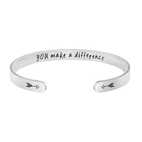 Joycuff Inspirational Bracelets for Women Personalized Gift for Her Engraved Mantra Cuff Bangle Joycuff Inspirational Bracelets for Women Personalized Gift for Her Engraved Mantra Cuff Bangle