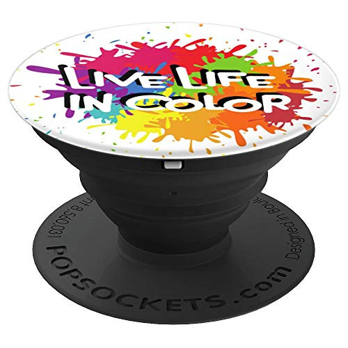 Artist Gift Art Painting Painter Rainbow Paint Splatter PopSockets Grip and Stand for Phones and Tablets
