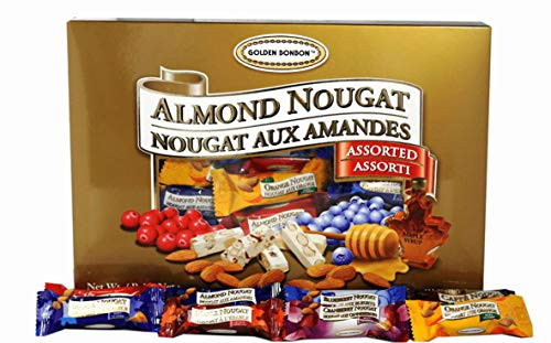 Golden Bonbon Gluten Free Almond Nougat Candy Assorted Gift Box 8-8 oz  1 Box