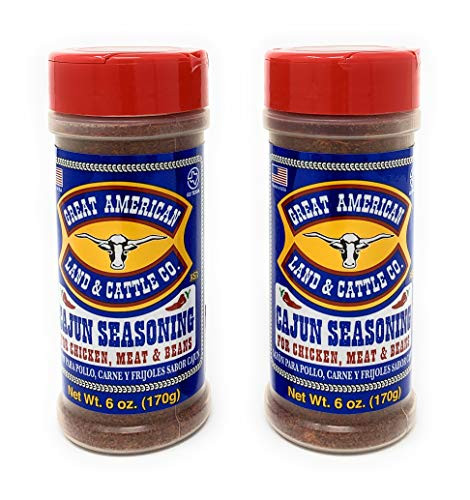 Great American Land and Cattle Co- Cajun Seasoning 6 ounce Pack of 2
