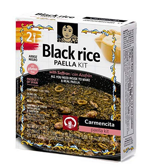 Carmencita- Black Rice Paella Kit with Saffron- 256g 9-03oz Carmencita- Black Rice Paella Kit with Saffron- 256g 9-03oz