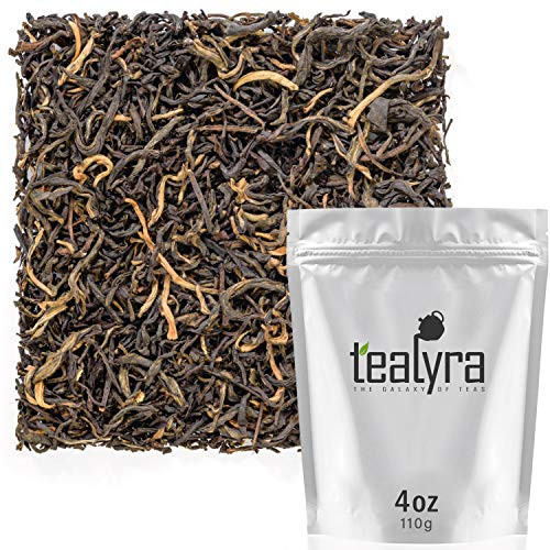 Tealyra - Jasmine Black - Rare Black Loose Leaf Tea - Best Chinese Jasmine Tea - Medium Caffeine - 110g 4-ounce