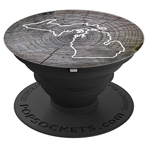 Michigan Home  Forest Tree Gear  Michigan Vintage Map PopSockets Grip and Stand for Phones and Tablets