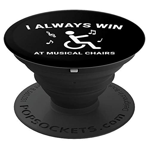 Funny Wheelchair   Gift Handicap People With Humor PopSockets Grip and Stand for Phones and Tablets