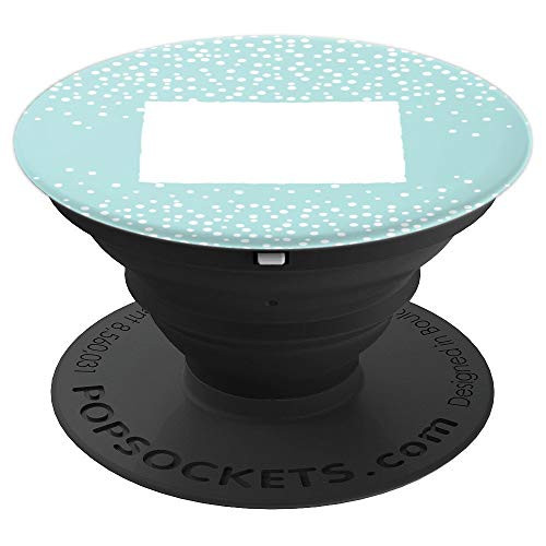 Cute Home State Colorado Map Silhouette - Mint Polka Dot PopSockets Grip and Stand for Phones and Tablets