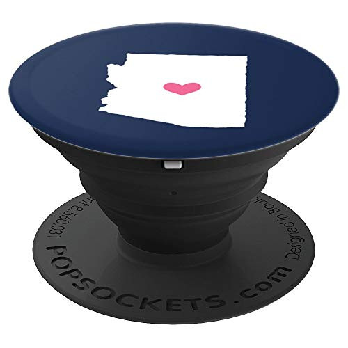 Arizona Heart - Cute Pink Navy Home State Map PopSockets Grip and Stand for Phones and Tablets Arizona Heart - Cute Pink Navy Home State Map PopSockets Grip and Stand for Phones and Tablets
