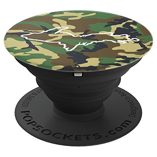 Michigan Home  Upper Peninsula Camo Gear  Yooper Vintage Map PopSockets Grip and Stand for Phones and Tablets