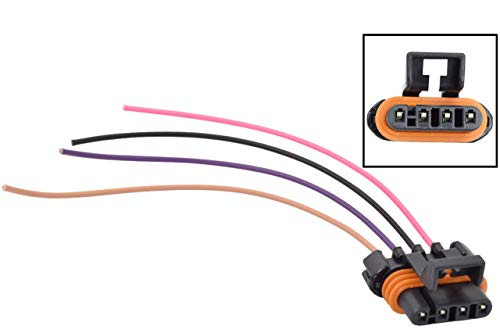 ICT Billet GM LS O2 Oxygen Sensor Flat 4-Wire Female Harness Connector Plug Pigtail WP0XY30
