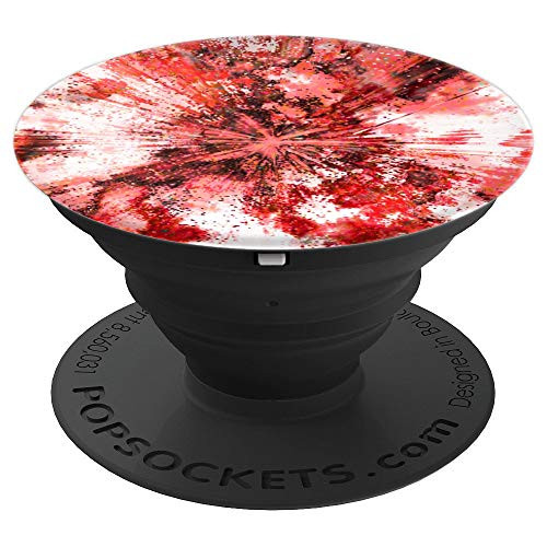 Red Nebula Pop Socket - Abstract Galaxy Paint Splatter PopSockets Grip and Stand for Phones and Tablets